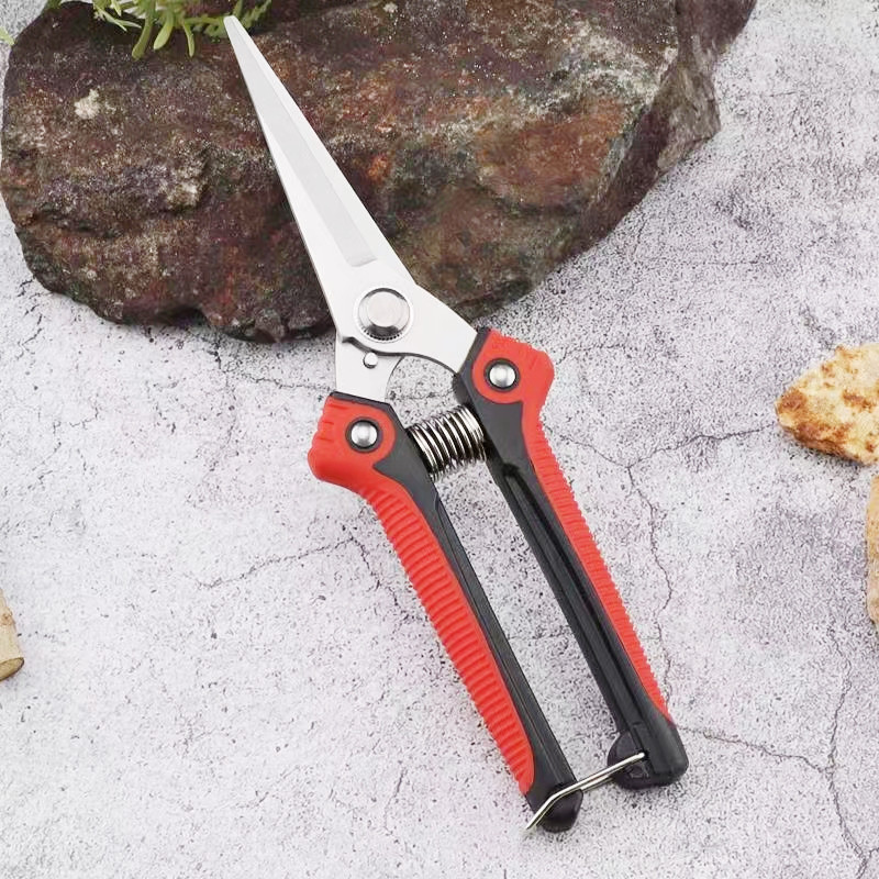 Factory stainless steel fruit rake, fruit picker, sparse fruit pruner, hopscotch scissors, garden, orchard, flower trimming scissors, grape pruning shears
