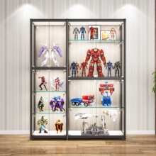 模型手办展示柜透明乐高收纳柜商用家用玻璃展示礼品货架化妆品架