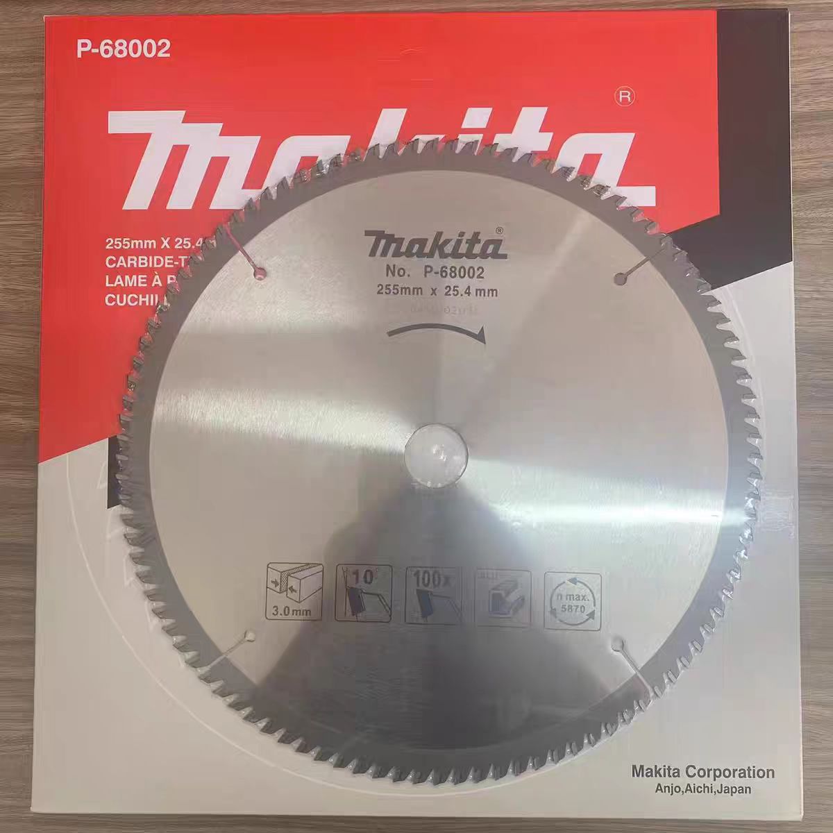 牧田硬质合金锯片原装正品 255*25.4 120齿切割界铝机P-68002