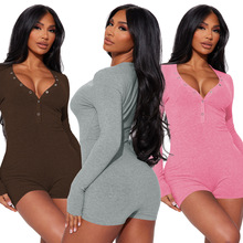 YD8687-C6 特价商品不退不换欧美女装 亚马逊新款 时尚休闲V领纯