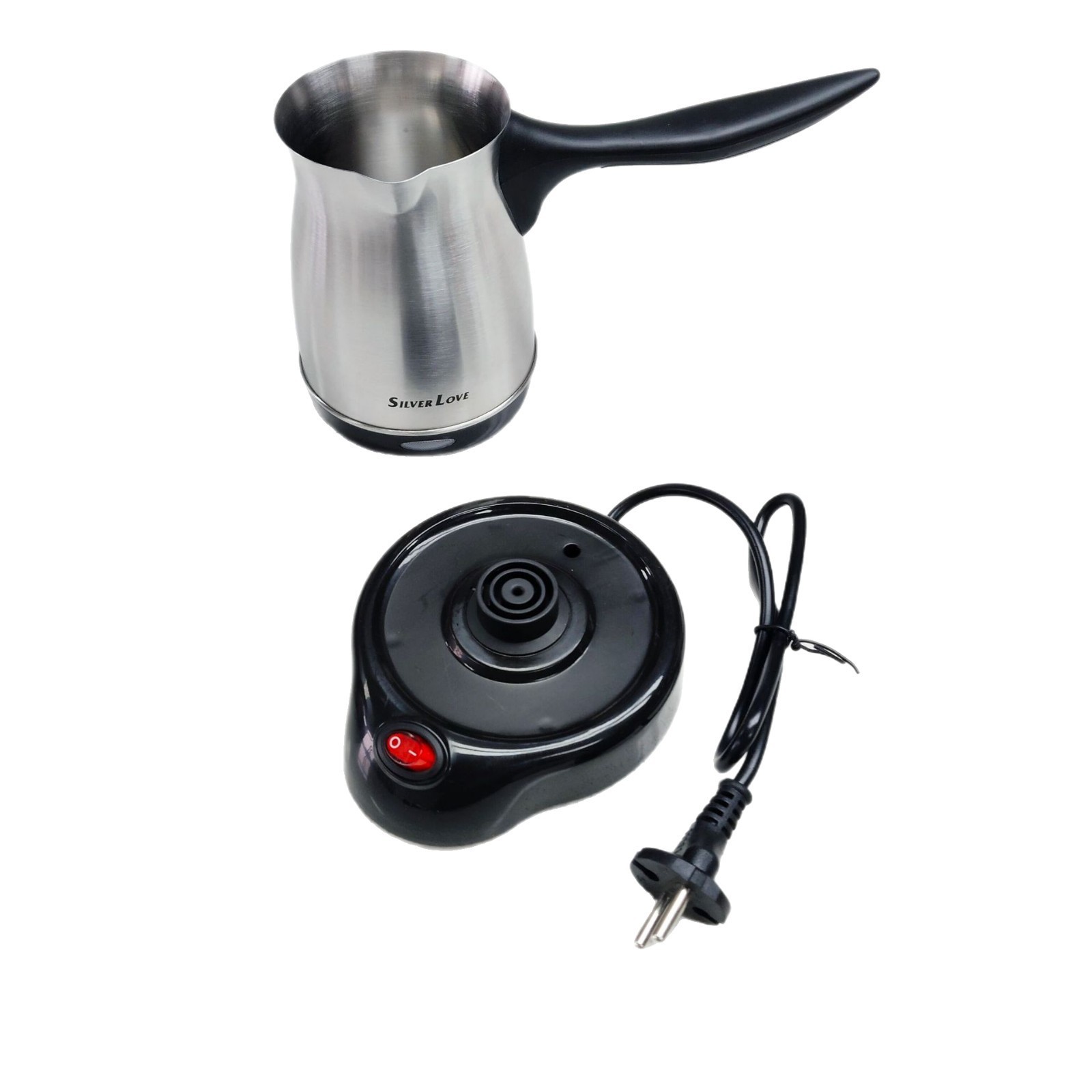 Exportación de acero inoxidable cafetera eléctrica cafetera doméstica turca pequeña cafetera de agua de mano cafetera eléctrica cafetera de hierba rápida cafetera image 6