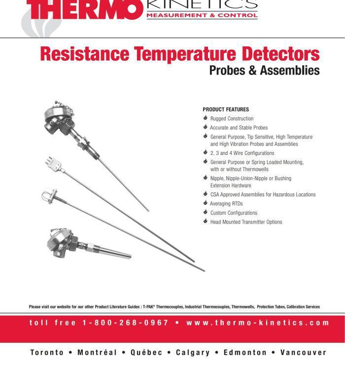 장점 공급 THERMO KINETICS 열전대 R12-D100A3-005.0-10-O006-0000