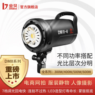 金貝DMII400W/600W影棚攝影燈影室閃光燈室內人像服裝證件照拍攝