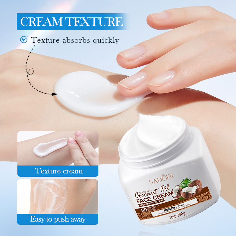 Full English SADOER Coconut Oil Nourishing Moisturizing Hydrating Skincare Cream_voghion.com