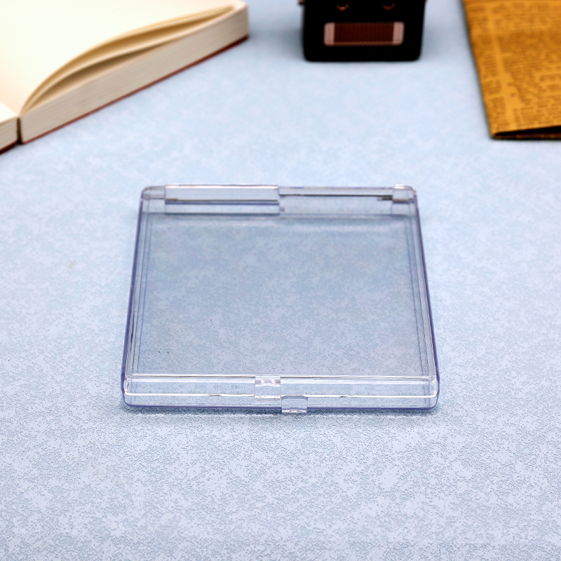 正方形翻盖透明盒包装盒水晶盒首饰盒徽章盒饰品盒卡片盒礼品盒