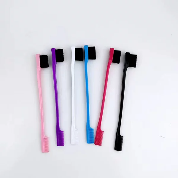 Wholesale Beauty Double-headed Brush Multi-functional Makeup Brush Eyebrow Brush Toothbrush Type Eyebrow Comb Brush Hairdressing Beauty Broken Hair Comb Tool