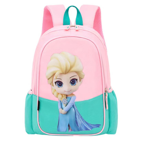 Ladies' live streaming wholesale double shoulder backpack for 2-9 year old children, cartoon style, kindergarten girl school bag, princess backpack