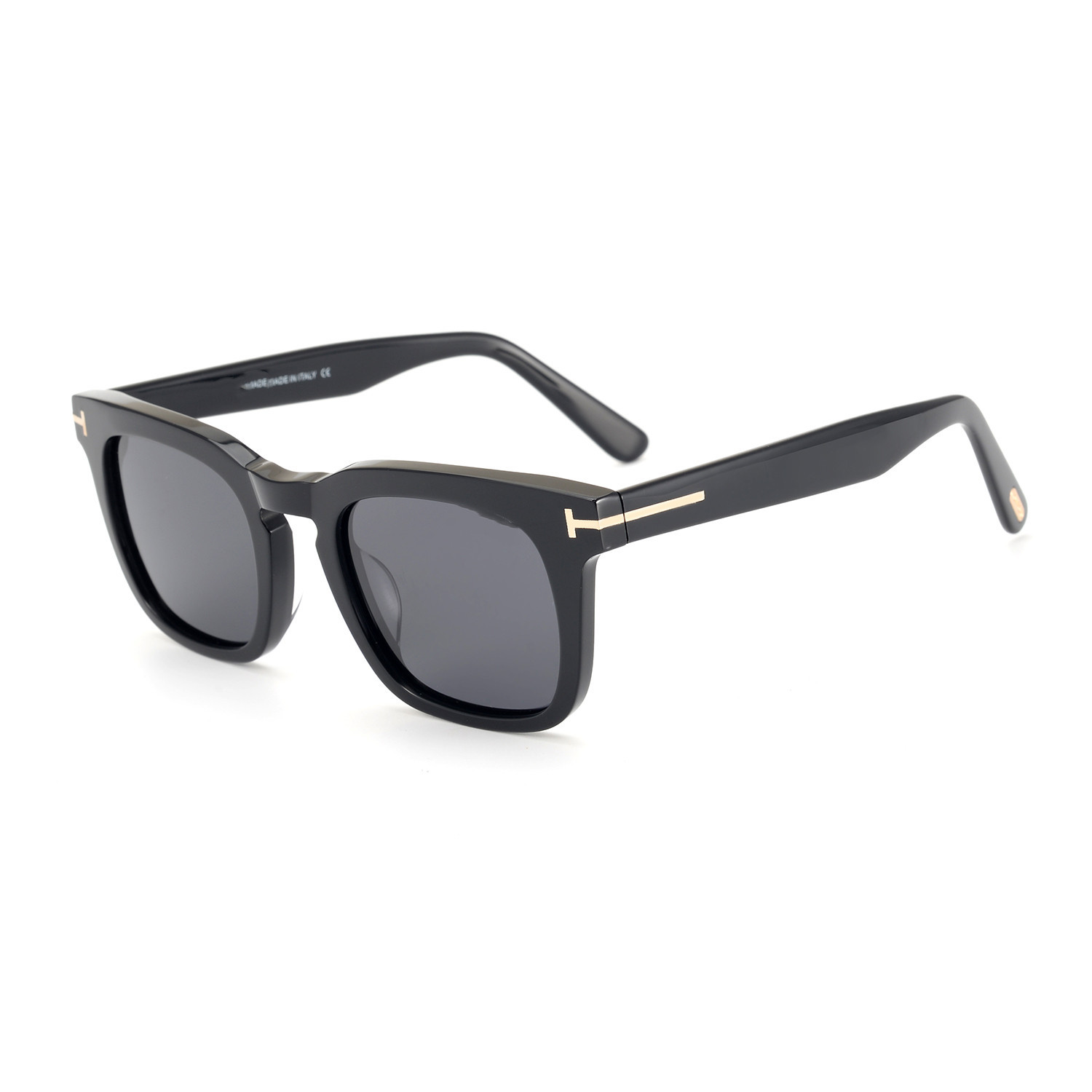 New High Quality TF751 High quality Full frame sunglasses for men and women Stylish frame Temford- Black