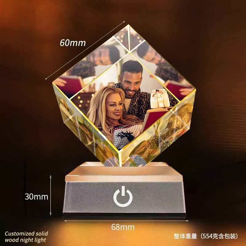 Nuevos productos transfronterizos, regalos de fotos de cristal creativos, personajes de mascotas personalizados, recuerdos, lámparas de cristal, decoración de escritorio