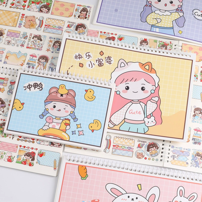 A5 двухсторонняя толстая ручная наклейка A4 милая мультяшная книга