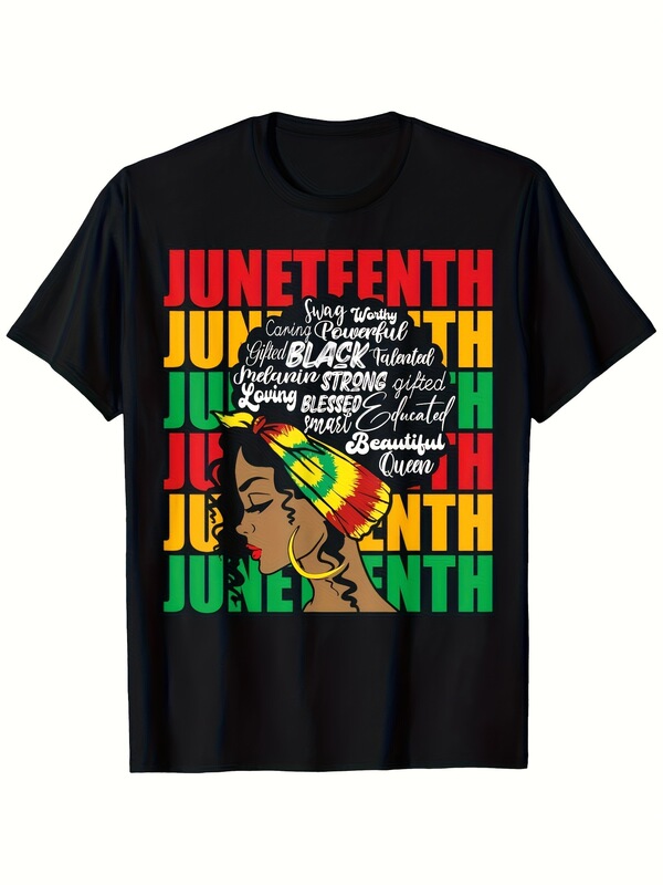 Juneteenth Independence Day 1865 T-Shirt |   African American Women's Strength and Courage Graphic T-Shirt