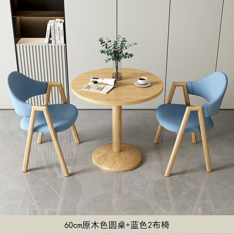 Juego de Mesa y Sillas de Comedor de Paneles de Madera Multifuncional para Cafetería y Hotel
