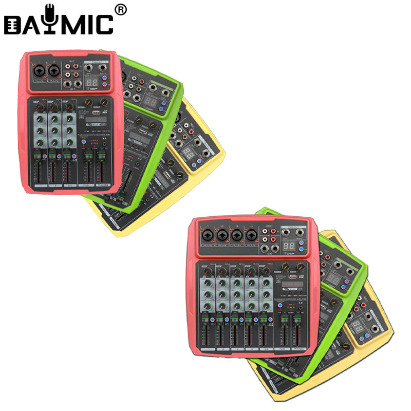 B4-MX、B6-MX 蓝牙4、6路16数字效果器小型 调音台 直播录音