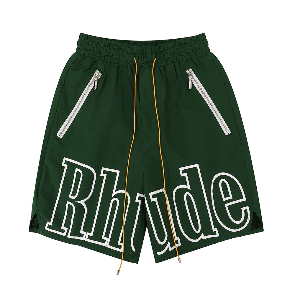 thumbnail for 2022 summer new RHUDE letter 3M reflective printing hip-hop high street men's sports casual beach shorts