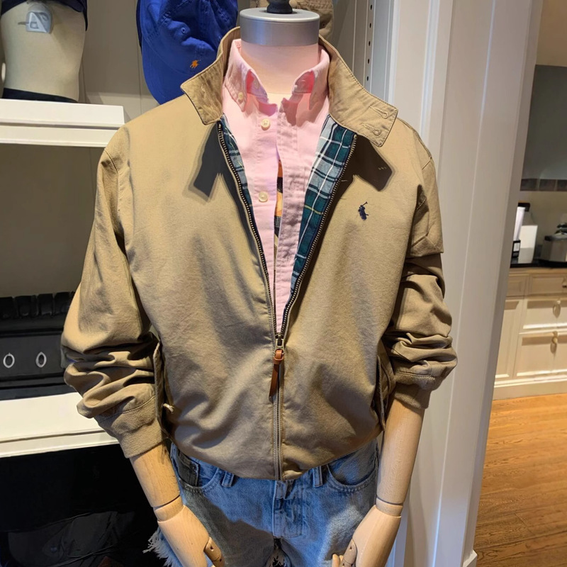 25 In-Stock Rl Laffy Solid Color Jacket for Spring and Autumn, Unisex Loose and Comfortable Jacket