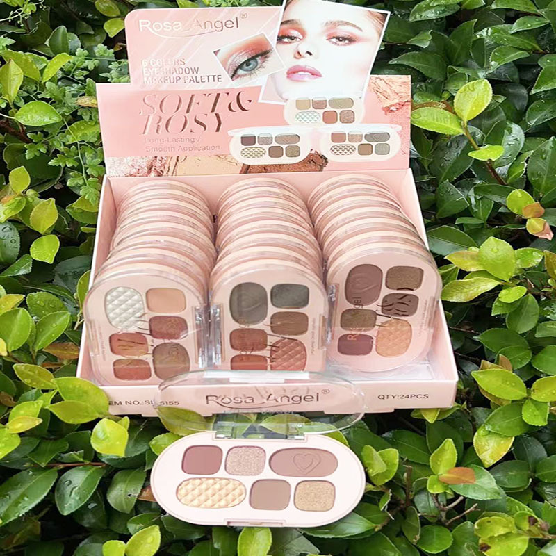 RosaAngel nuevo comercio exterior transfronterizo perlada matte eye shadow blush para brillo de la cara 3D natural resaltado