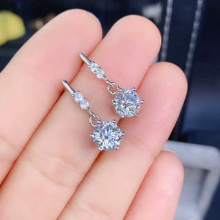 八心八箭镀PT950仿真进口莫桑钻耳环女 网红直播热卖新品耳坠饰品
