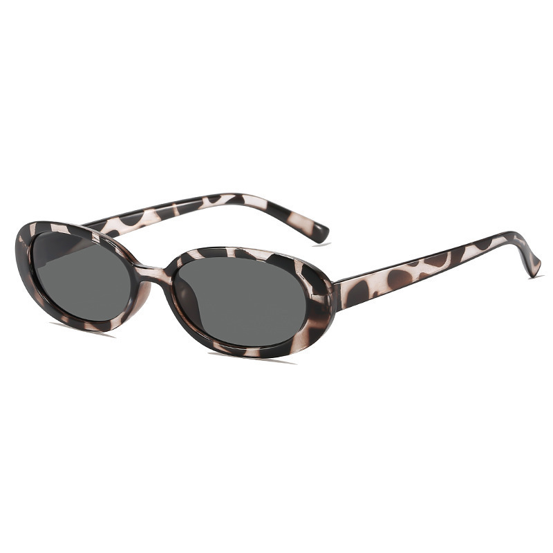 Europa y los Estados Unidos transfronterizos nuevas gafas personales de marco elíptico de tendencia callejera hip-hop gafas de sol para conducir gafas de sol
