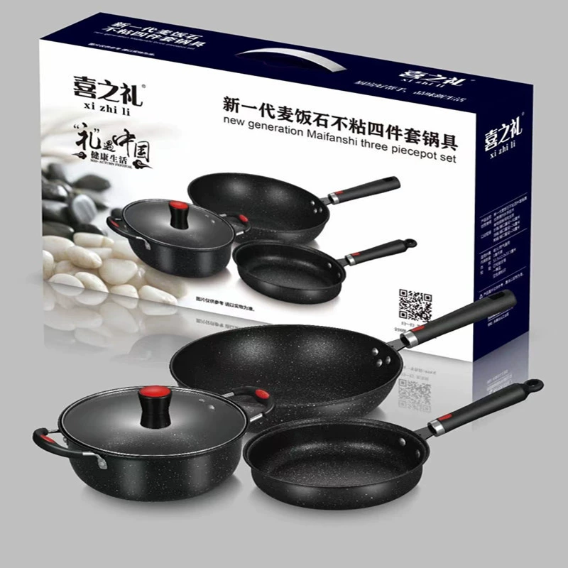XYT пшенично-рисовые камни, толстый подарок горшок, набор из трёх pots кухонная сковорода комплект антипригарная посуда будет продаваться с подарками