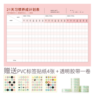 100-Day/365-Day Plan to Learn to Lose Weight and Fitness Check-In Wall Stickers Calendar Goals Self-Discipline Weight Record Gold Small