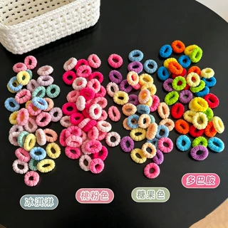 不伤发幼儿扎头皮筋女童宝宝弹性好发毛巾圈发绳儿童可爱耐用头绳