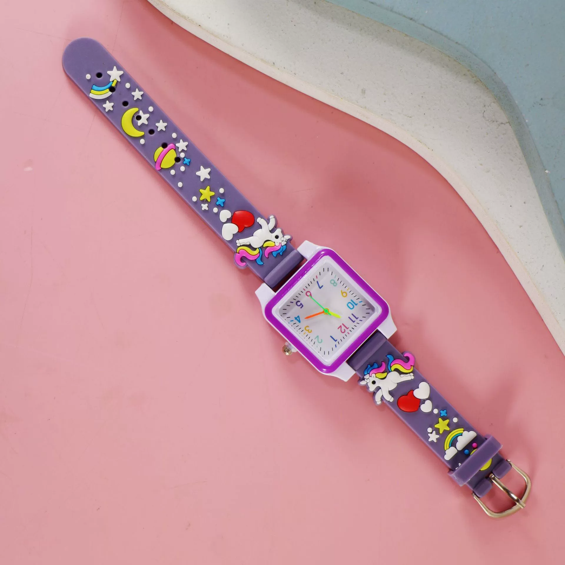 Silicone children's watch with gears, children's quartz watches