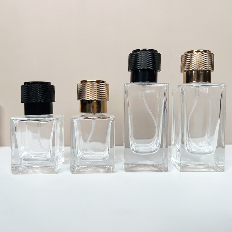 现货XB202-30ml50ml螺口透明玻璃香水瓶便携式化妆品分装喷雾空瓶