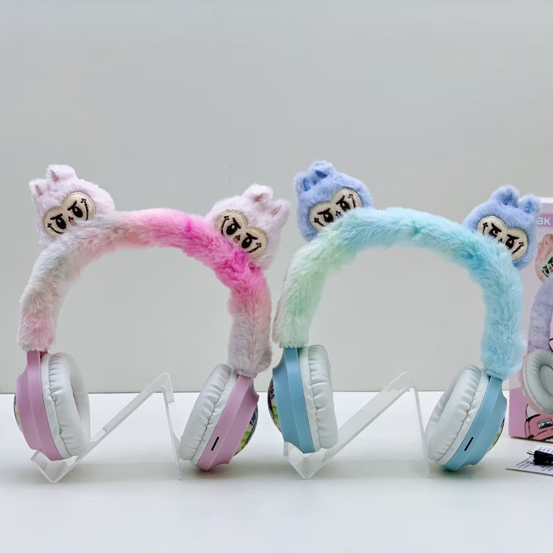Nuevo WBK-840 transfronterizo regalo creativo rabu dibujos animados niños felpa auriculares inalámbricos Bluetooth