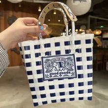 泰国goodgoods手提手工编织菜篮子彩色手礼手提包度假大容量网红