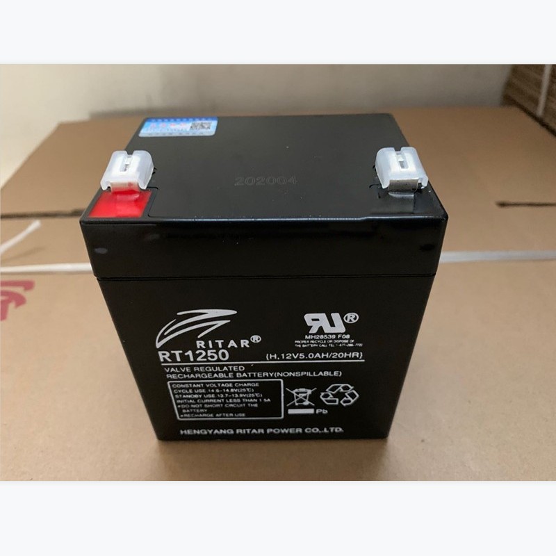 RITAR 瑞达 RT1250 蓄电池12V5AH 免维护UPS 消防 电梯 质保一年