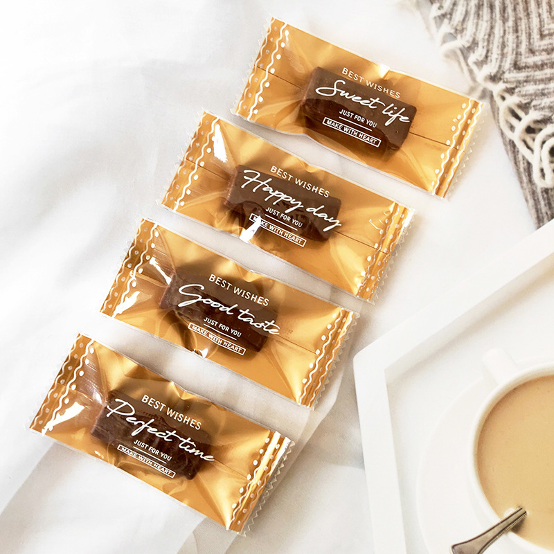 牛轧糖包装纸海盐太妃糖包装袋创意手工糖果袋机封袋烘焙糖纸糖袋