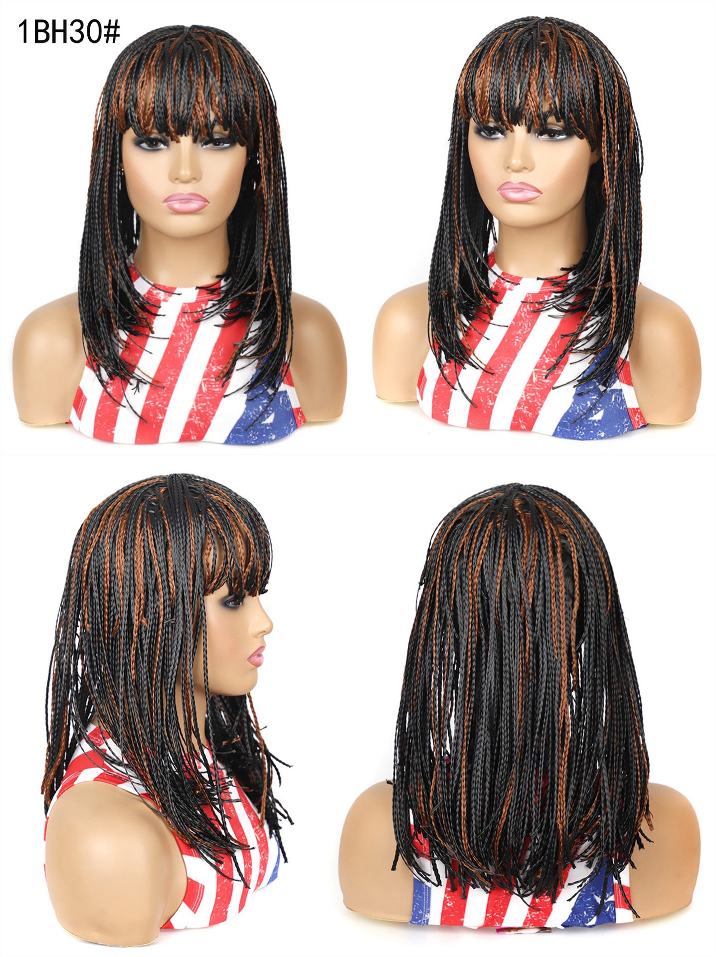 Matu pieaudzēšana un parūkas Pīta parūka, sieviešu īsi mati, bob parūka, ķīmiskās šķiedras pīta īsa matu parūka vairumtirdzniecībā noliktavā_voghion.com