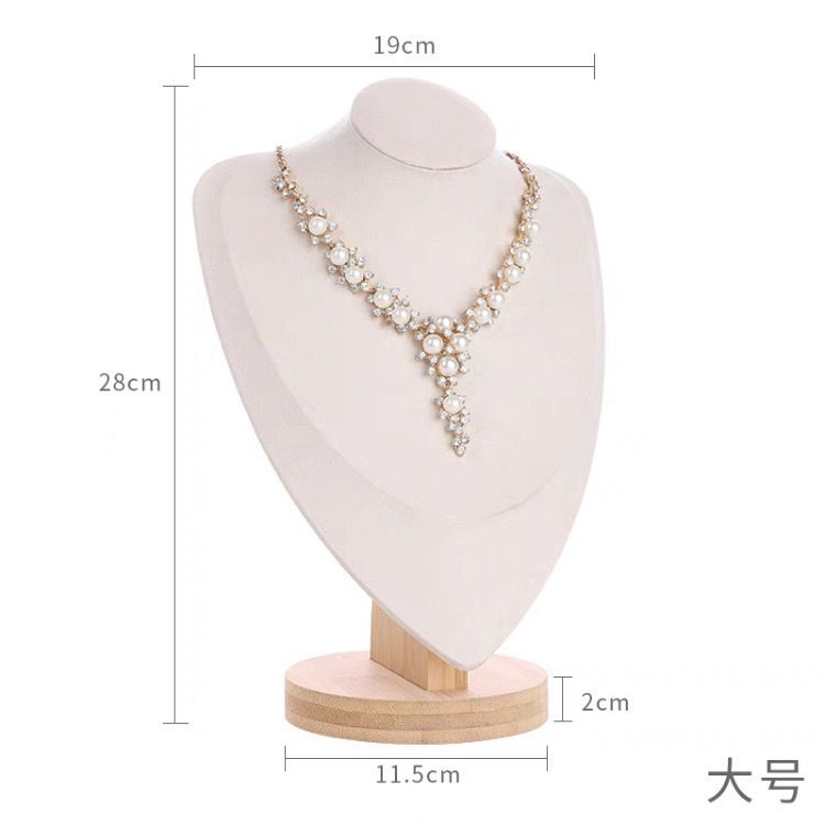 Modelo de cabeza de madera sólida en forma de corazón modelo de cuello retrato joyería de cuello accesorios de fotografía brazalete de exhibición