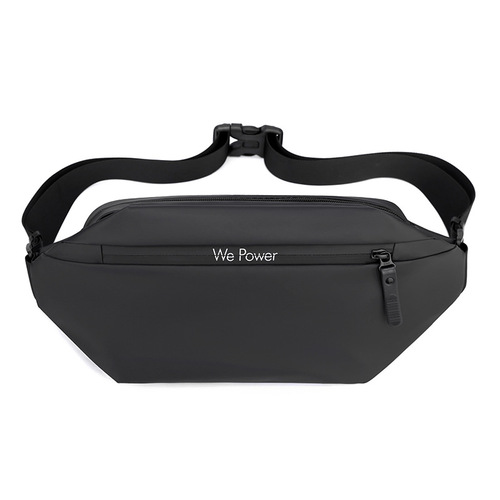 Men's Sports Waist Bag, Unisex Crossbody Bag Large Capacity Chest Bag Korean Style Multifunctional Sports Fitness Casual Single Shoulder Bag