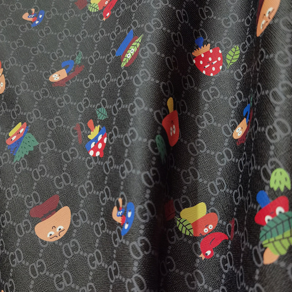 Manufacturer supplies new color leather mushroom pattern printed PVC…