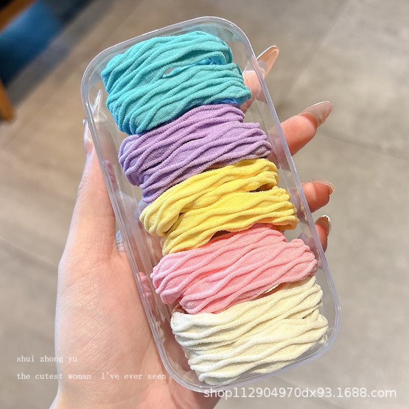 2025 nuevo estilo simple cabello de moda de alta elasticidad correa de correa de cabello multifuncional cubierta de cuero durable cabello bola adornamiento para el cabello