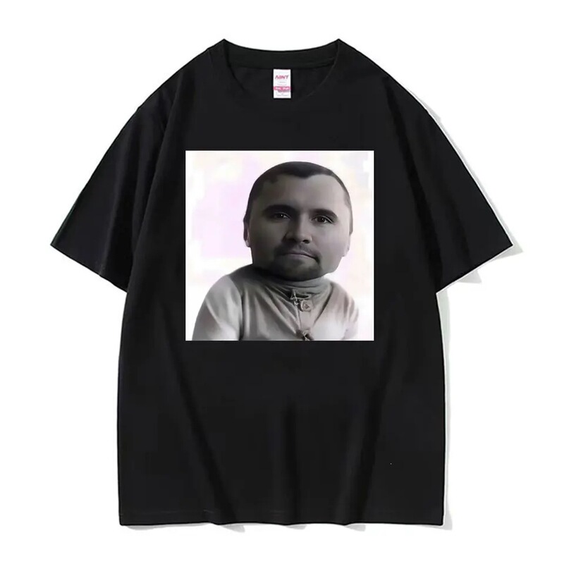 Cross-border European size funny Charlie Kirk doll face expression graphic T-shirt for men and women, fashionable and classic for summer Cross-border European size funny Charlie Kirk doll face expression graphic T-shirt for men and women, fashionable and classic for summer