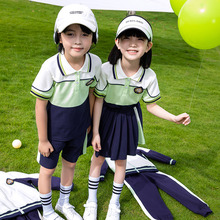 幼儿园夏季园服小学生男女班服运动套学生校服套装儿童Polo两件套