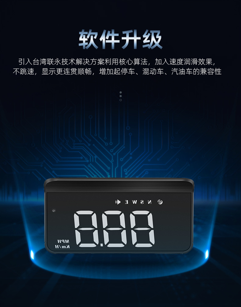Cross-Border Hud Head-Up Display M1 Car Gps Speed Display High-Definition Multifunctional Instrument Projection Universal Dual-Mode for Cars