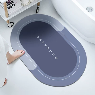 Support Changing Pattern Sizes, Factory – Avtomobil döşəmə paspasları - bathroom-mat-blue-oval-4060cm-crystal-velvet-material