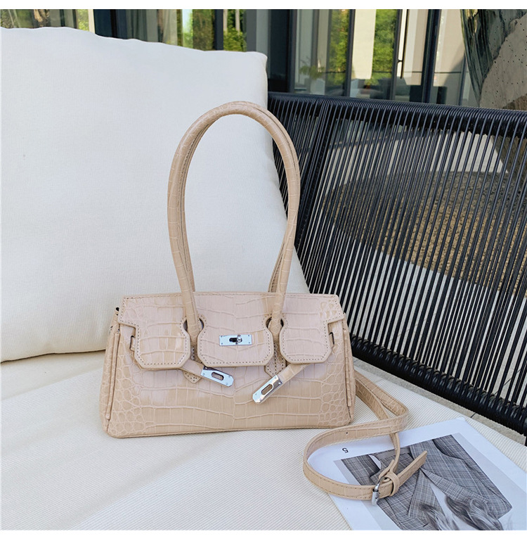 Fashion Texture Stone Pattern Gradient Color One-shoulder Small Square Bag display picture 25