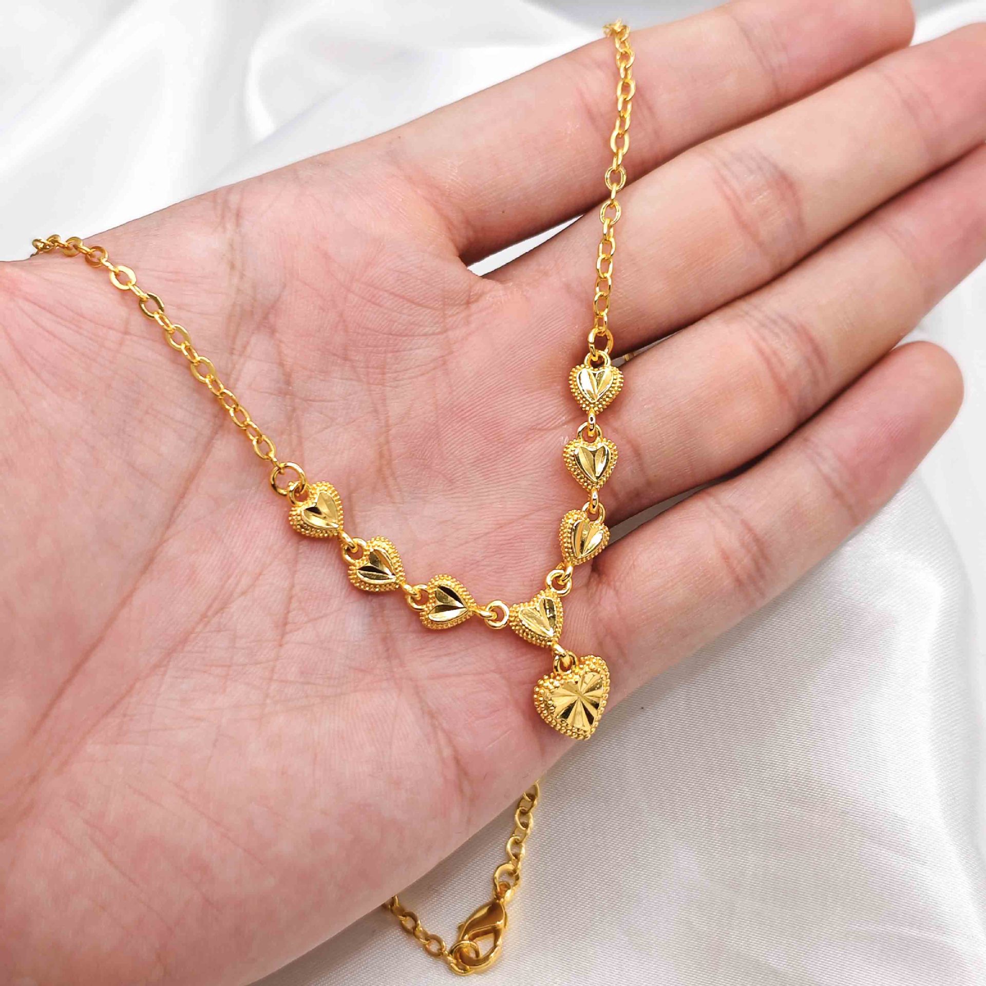 Two-tone Layered Chain Necklace Set Gold And Silver Minimalist_voghion.com