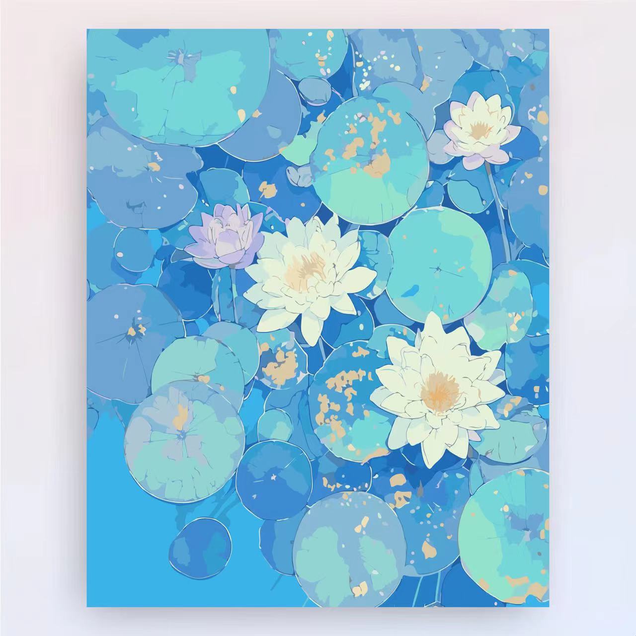 Manual DIY productos de pintura al óleo de estilo chino, plantas, flores, paisajes decorativos estéticos, pintura colgante, nicho fresco, pintura a mano