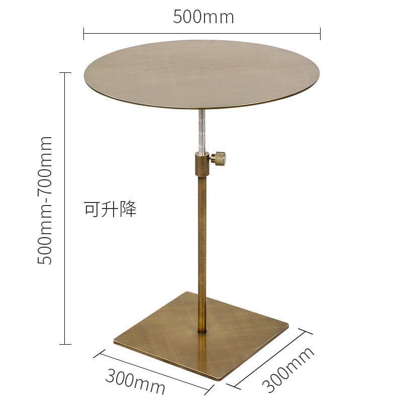 대형 골드 라운드 사이드 테이블