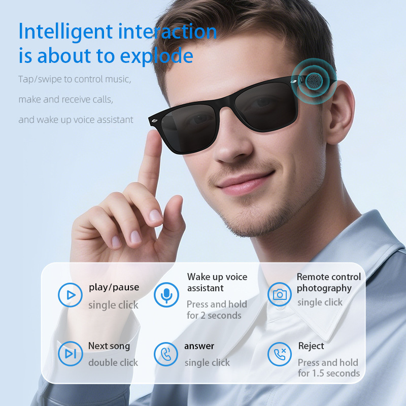 Newクロス ‐ ボーダースマートBluetooth glasses for listing to mu|undefined