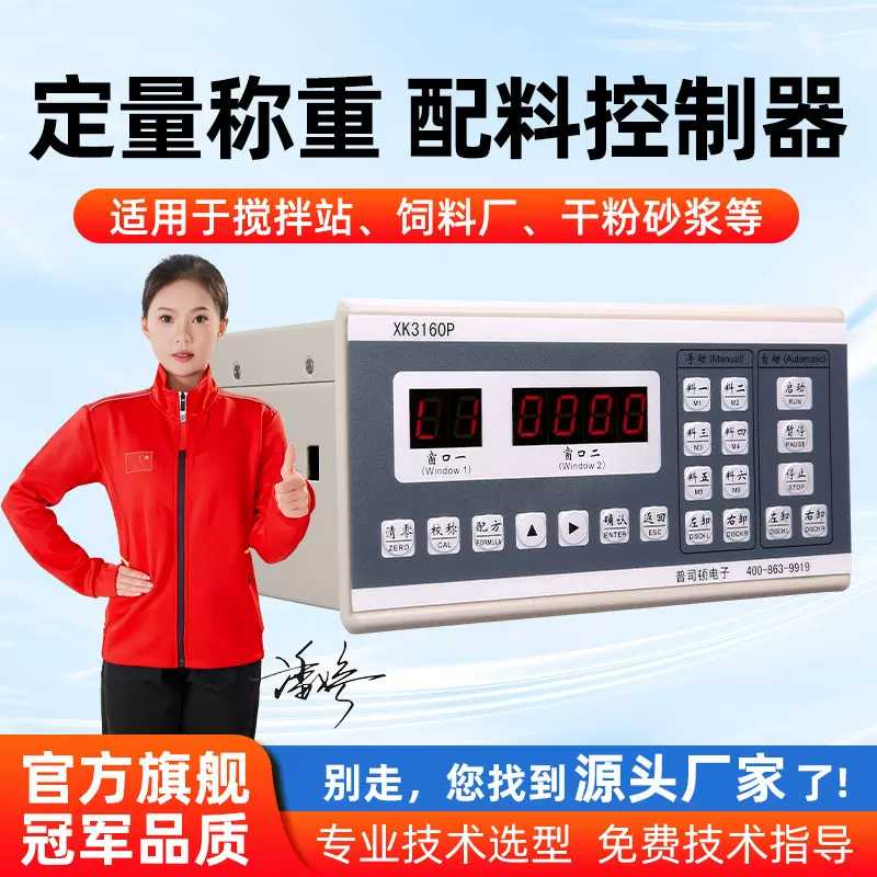 批发普司顿称重配料秤高精度传感器料斗显示控制器加量表XK3160P