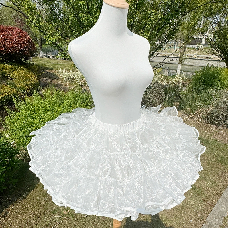 Lolita подкладка для юбки с поддержкой, безкостная 35 см мягкая пряжа пышная подкладка, один размер