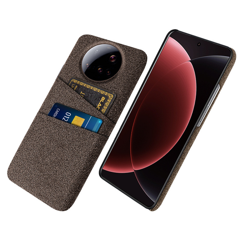 For Xiaomi 15 Ultra Cloth Double Card Phone Case Apple 14T PRO Protective Case 15 PRO Leather Case