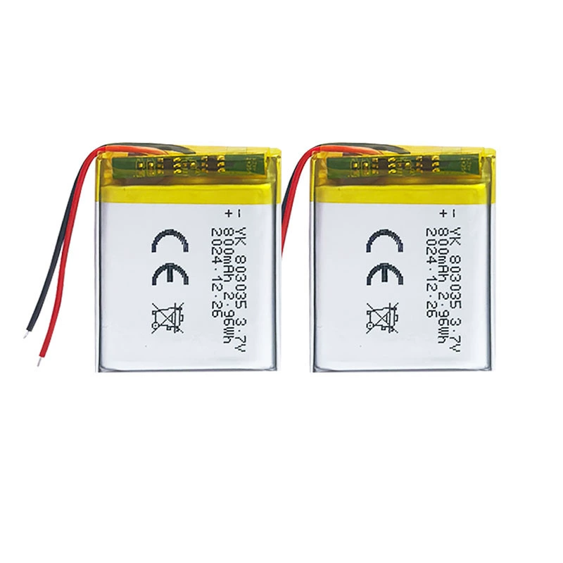 Полимерный литиевый аккумулятор 803035 800mAh 3.7V сертифицированный для массажа, мойки и мытья полов, пылесоса