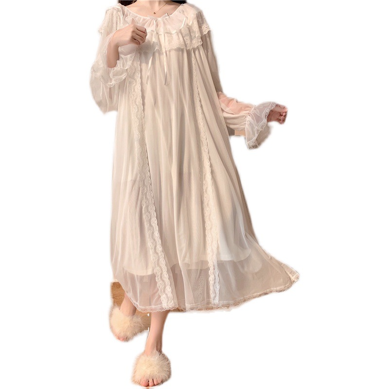 spring lace long-sleeve with bow